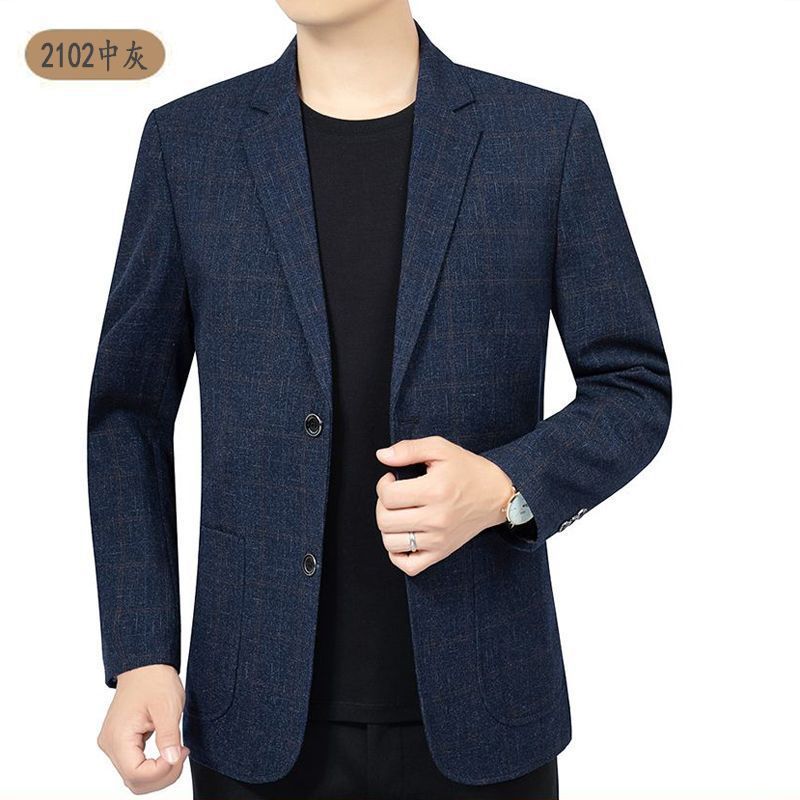 2025春秋季新款中年男士西服休闲爸爸装单件西装外套批发一件代发|undefined