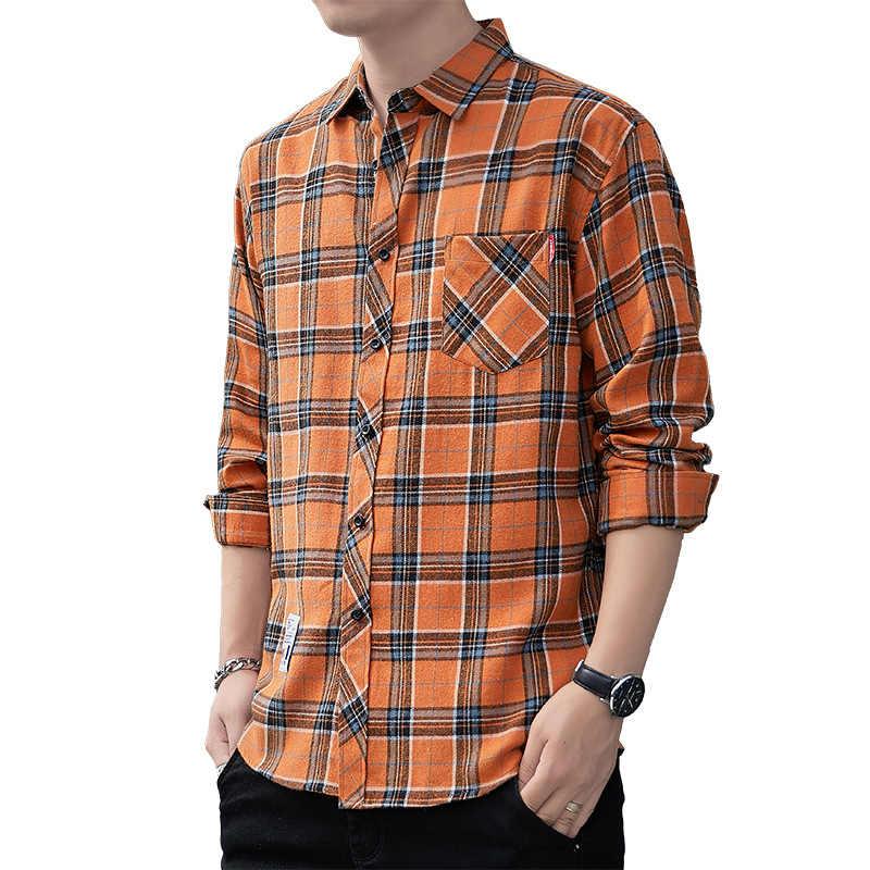 Diyu Dragon hombres camisa a cuadros abrigo suelto 2023 Otoño e Invierno de manga larga casual Top hombres camisa niños