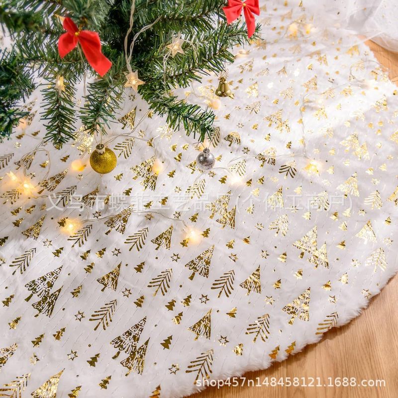 クリスマスクリスマスツリースカート白ぬいぐるみ刺繍ツリースカート真珠光沢のあるスノーフレークスパンコールクリスマスツリースカートクリスマスツリー装飾|undefined