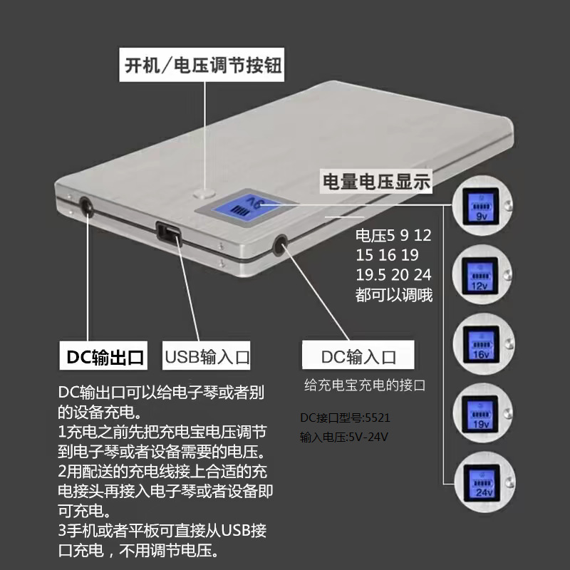 笔记本电脑 充电宝 20000MA多功能移动电源套料