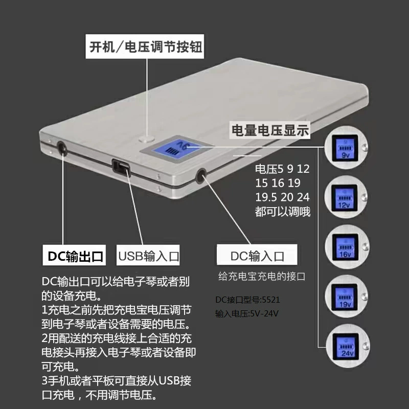 Многофункциональная Мобильная вложенность для зарядки ноутбука Treasure 20000MA