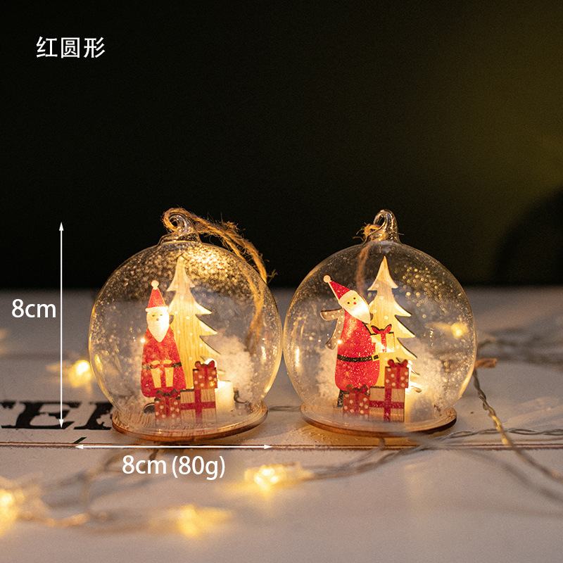 Nuevos productos transfronterizos de vidrio luminoso lámpara de noche cuerda de cáñamo para los ancianos regalos de escritorio decoración de colgante de micro paisaje