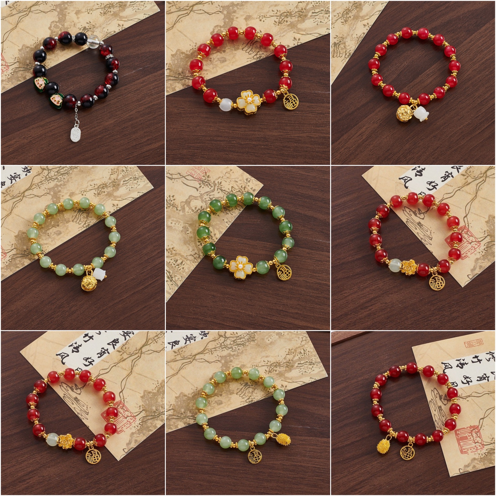 Mother's Day Chinese Style National Style All-match Bracelet Niche Design High-end Bamboo Strings All-match Bracelet for Mother