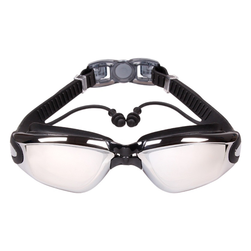 水泳鏡卸売り防水防霧ハイビジョン平光近視成人水泳眼鏡大枠水泳用品水泳鏡