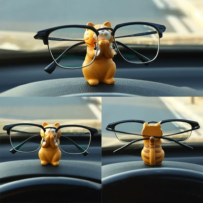 Multifunctional Car Glasses Holder, Car Glasses Clip/Bill Clip - tiger-cat-glasses-frame-free-traceless-glue