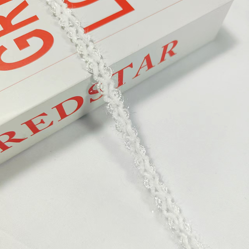 Spot 1.2cm corona bilateral con máquina de borde de gancho, accesorios elástico para sombreros de dientes pequeños, accesorios de ropa de encaje