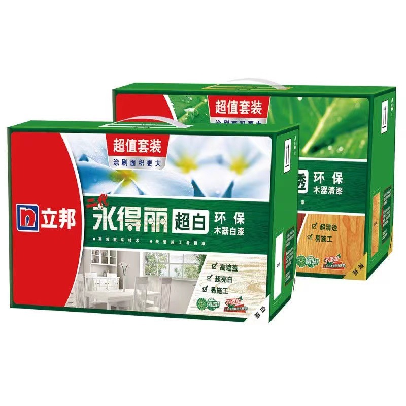 立邦二代永得丽半光白面漆环保木器漆油性聚氨酯油漆耐黄家具漆