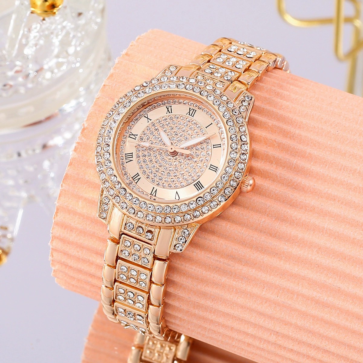 Gypsophila rose gold watch