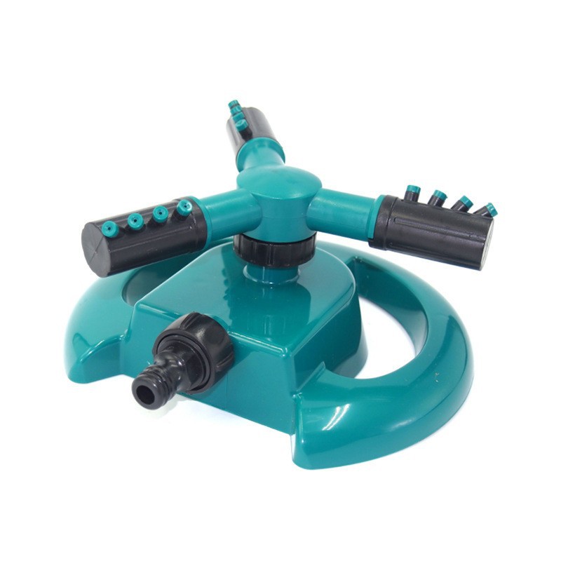 rociador de media luna 360 grados rotación rociador de tres horcos grande para jardín de riego agrícola rociador césped enfriamiento