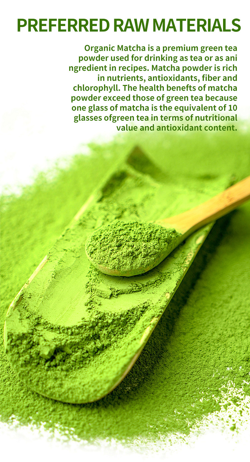 Organic Matcha Green Tea Powder Ma Dai Cha 100g Bag Culinary Grade for Tea Lattes and Baking specifications