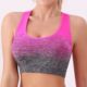 Zhanrun Cross-border 2110 Seamless Gradient Running Fitness Yoga Sports Underwear with Chest Pad Detachable sports