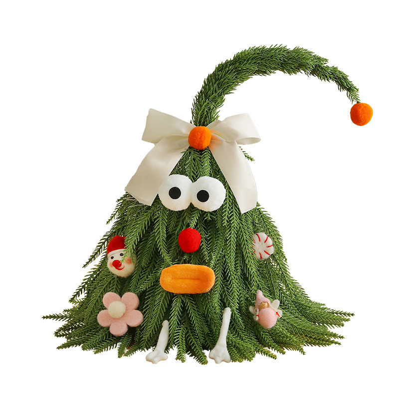 árbol de Navidad de cuello inclinado árbol de Navidad mini árbol de Navidad escritorio con lámpara artificial nueva simulación pequeña