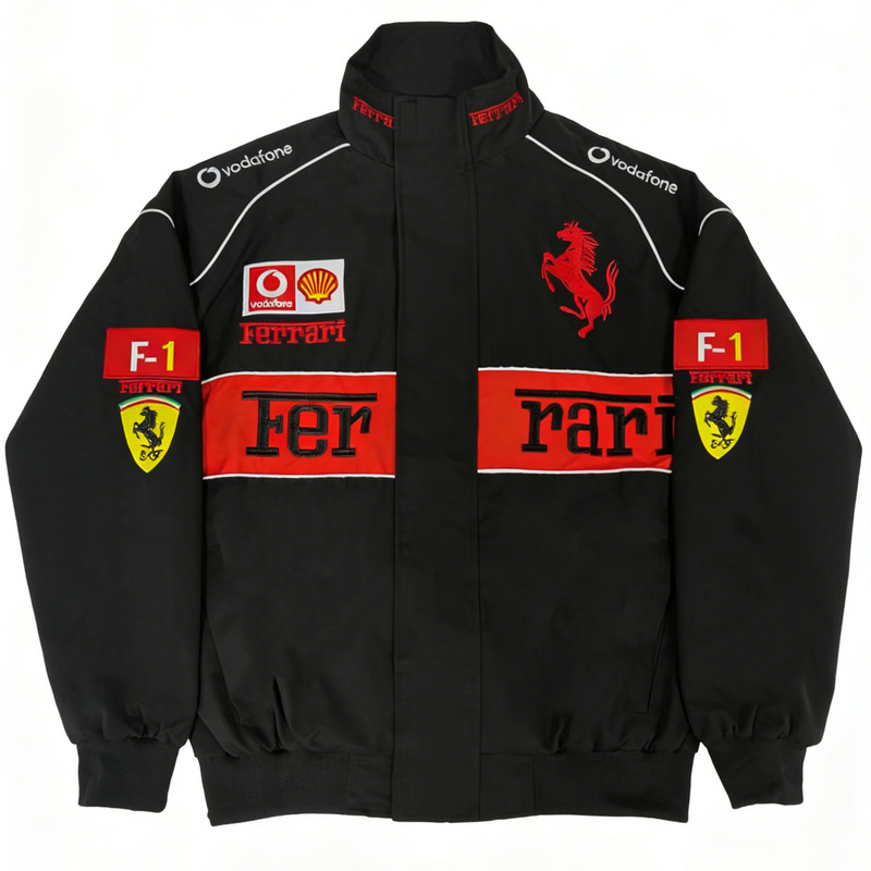 New F1 Racing Suit, American Retro Motorcycle Suit, Motorcycle Riding Suit, Embroidered Jacket, Autumn and Winter Couple's Jacket