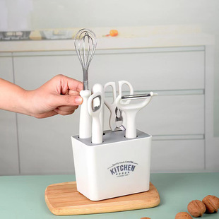Kitchen stainless steel scissors a set of multi-function scissors household food supplement special scissors tool kitchen gadgets six pieces