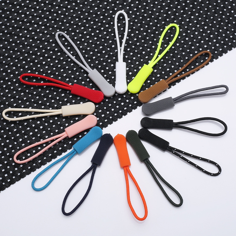 Spot Injection Zipper Pull Rope Removable Zipper Head Garment Bag Zipper Accessories Color Pull Tail Pendant