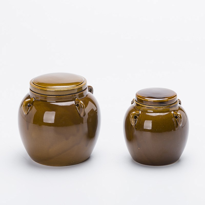 猪油土陶油罐坛子瓦罐盖子调料罐盐罐子油壶瓶罐带把储放罐装油坛