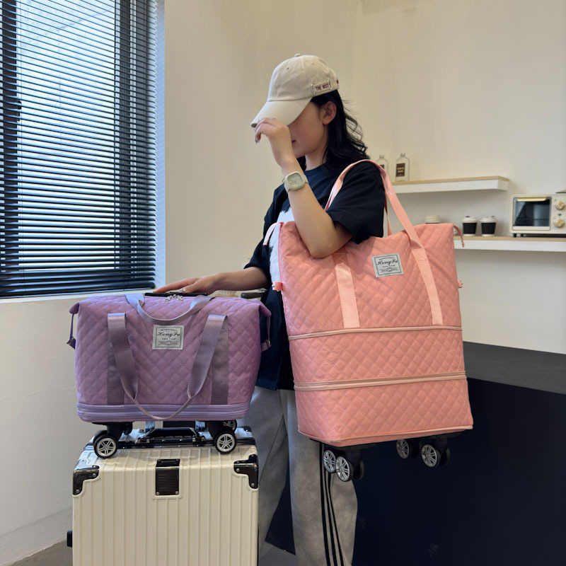 旅行バッグ超大型出産待ち収納乾湿軽便短距離分離フィットネスバッグ刺繍荷物袋プーリー飛行機バッグ