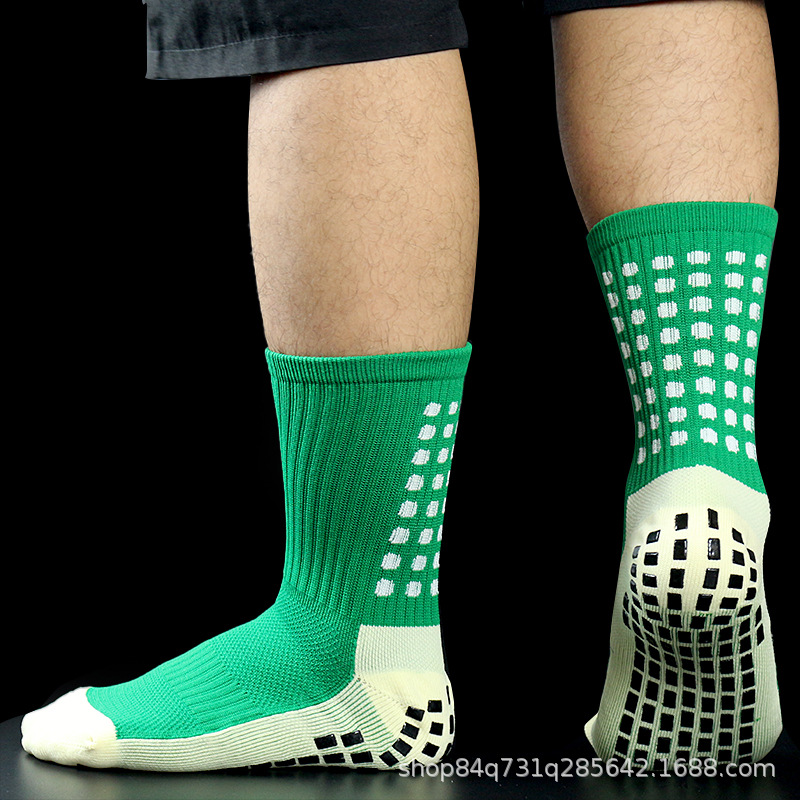 Calcetines de fútbol clásicos calcetines de media pantorrilla hombres y mujeres toalla engrosada calcetines de fútbol antideslizantes película de fricción cuadrada