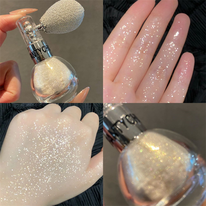 Internet celebrity airbag glitter powder highlight spray powder fine flash spray Pearl brightening fragrance loose powder shiny all-match loose powder wholesale