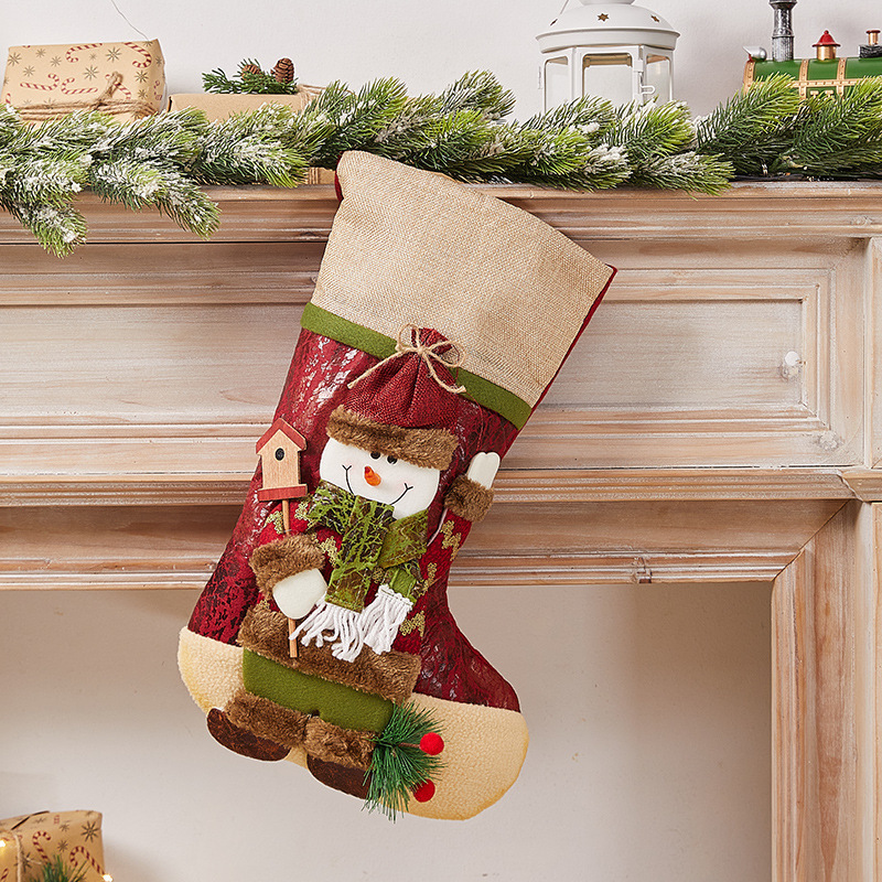 クリスマス装飾用品サンタクロース子供靴下クリスマスツリーペンダントクリスマス靴下プレゼント袋趙之李|undefined