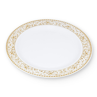 7.5 inch 19cm 10.25 inch 26cm disposable food grade PS plastic bronzing plate fruit salad plate