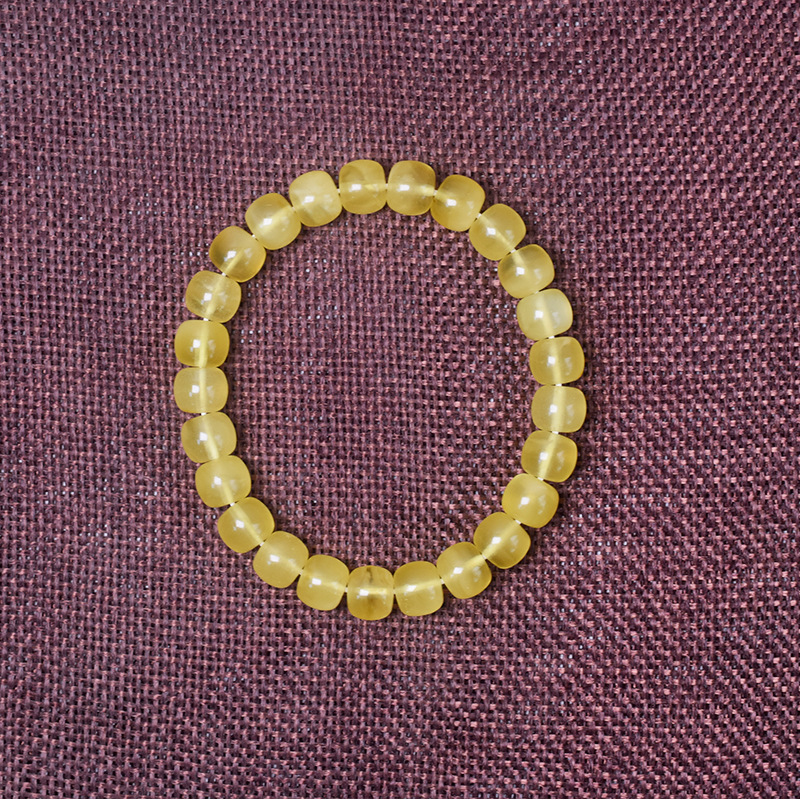 08/금 꿀 비즈 팔찌, 비즈 크기 약 8+mm/무게 약 8.35g