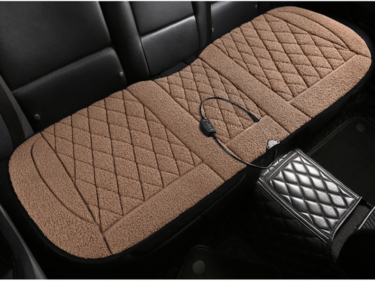 Car Heated Seat Cushion Winter Car Seat Cushion 12V Car Seat Electric Heating Plush Double Seat Cross-Border Export Export
