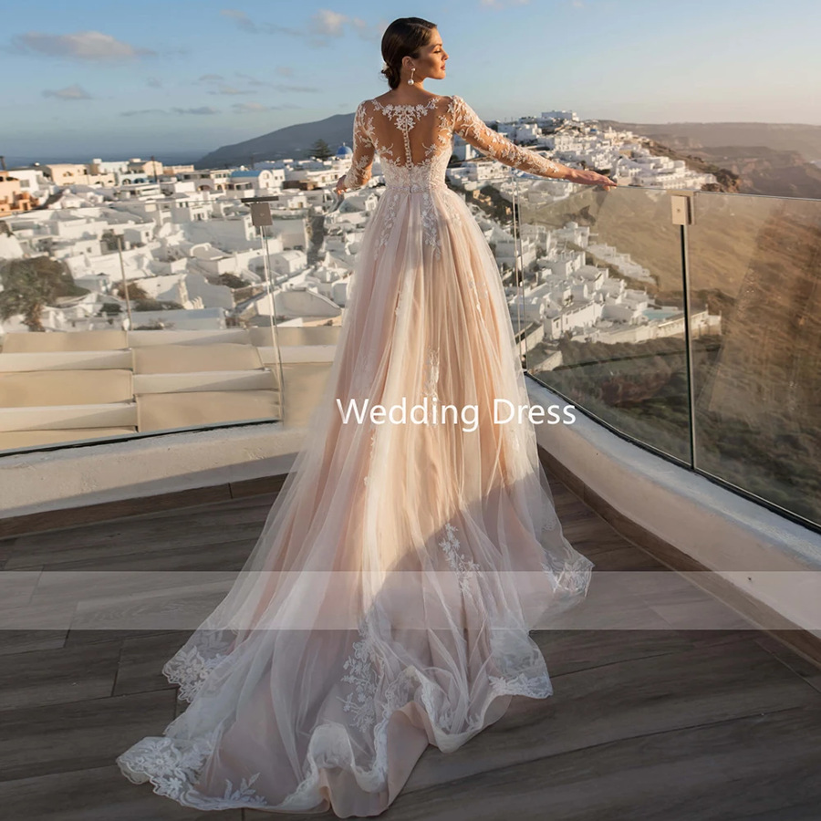 Women's Clothing 2024 new princess bride fishtail wedding dress white trailing transparent backless lace wedding dress l two piece set_voghion.com