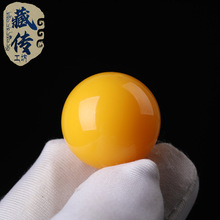 天然蜜蜡圆珠单珠散珠子老蜜蜡单颗文玩手串配饰配珠金刚配件大全