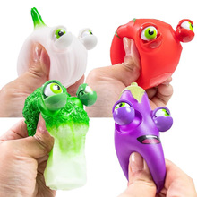 创意新奇特爆眼蔬菜挤压胡萝卜茄子白菜发泄减压捏捏乐儿童玩具