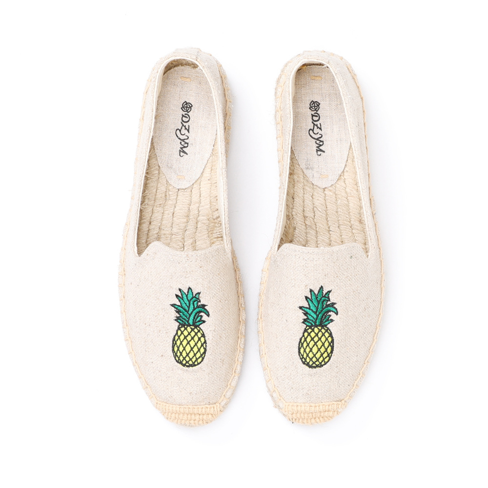 Breathable cloth espadrilles platform