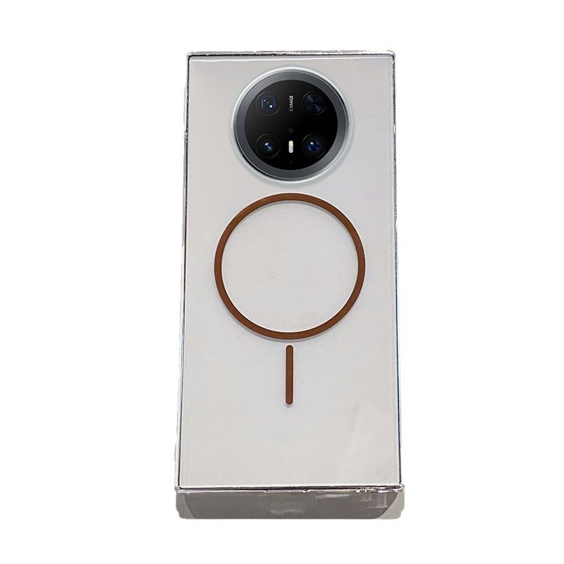 Aplicable a Huawei MATE70PRO funda transparente para teléfono móvil mate60 de círculo fino atractivo magnético de alta transparencia tendencia funda para PC anti-caída nueva