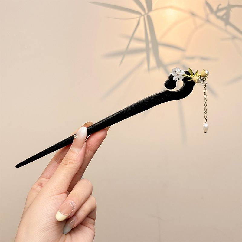 古风西湖会发光的宫灯发簪女金属灯笼发髻凉亭盘发簪子中秋节头饰|undefined