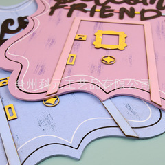 Halloween Christmas home door sign decoration wish plate hanging wooden craft ornament