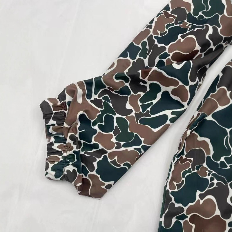 Women's Camouflage Hooded Sweatshirt Jacket Long Sleeved Zipper Pocket_ecoleips.com