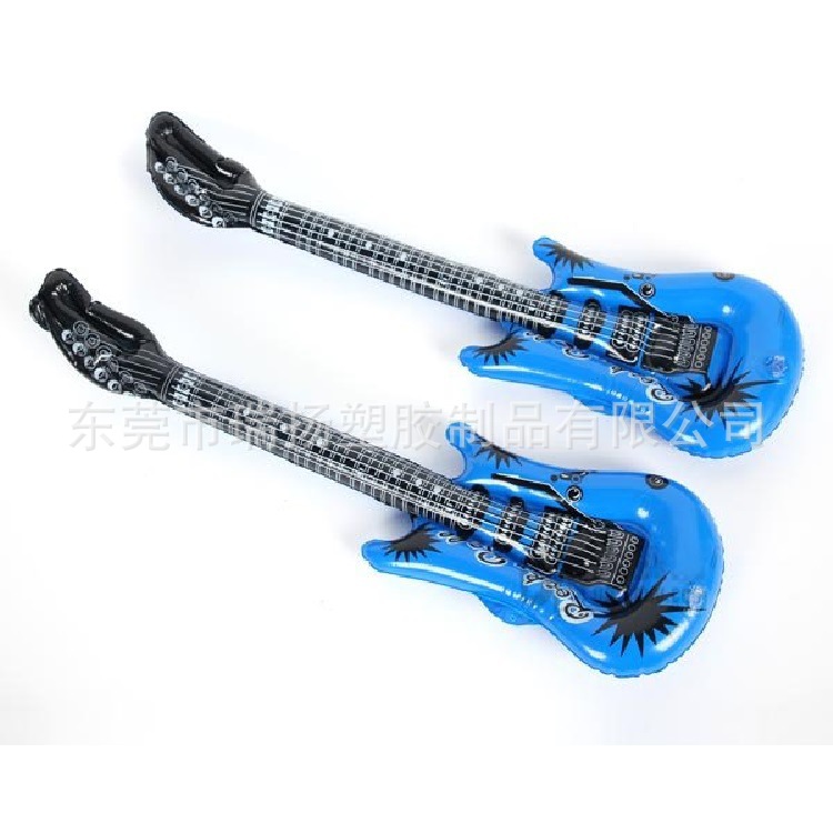 儿童充气乐器玩具PVC充气吉他儿童舞台充气道具麦克风PARTY装饰品