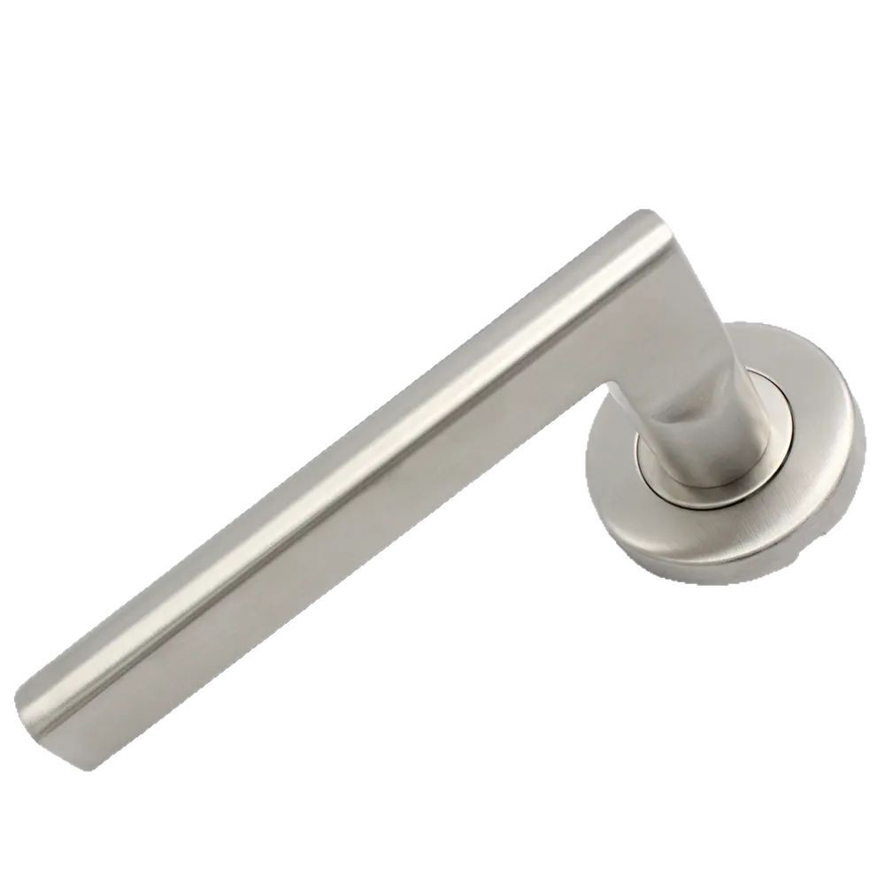 Acero inoxidable 304 puertas de alambre dibujado tubo plano de ángulo recto manija puerta de madera cerradura de puerta dormitorio manija manija de puerta dividida