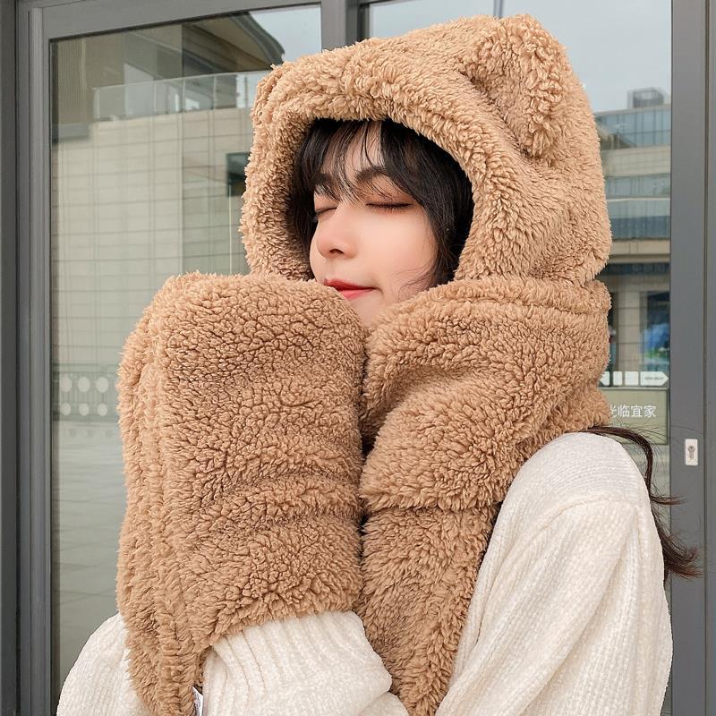 베어 슈 코튼 울-다크 브라운