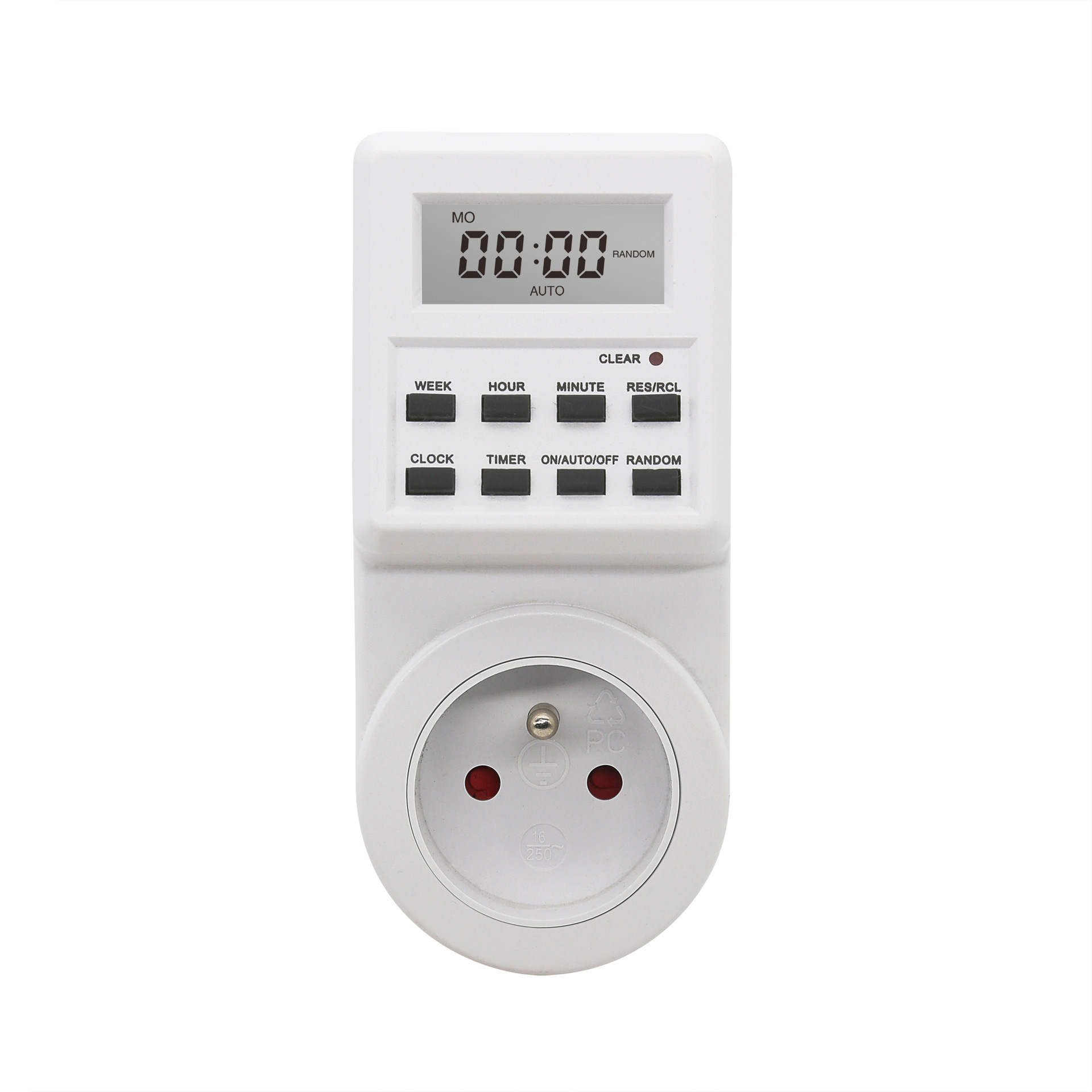 French small screen timer switch smart socket timer socket household multi-function timing socket