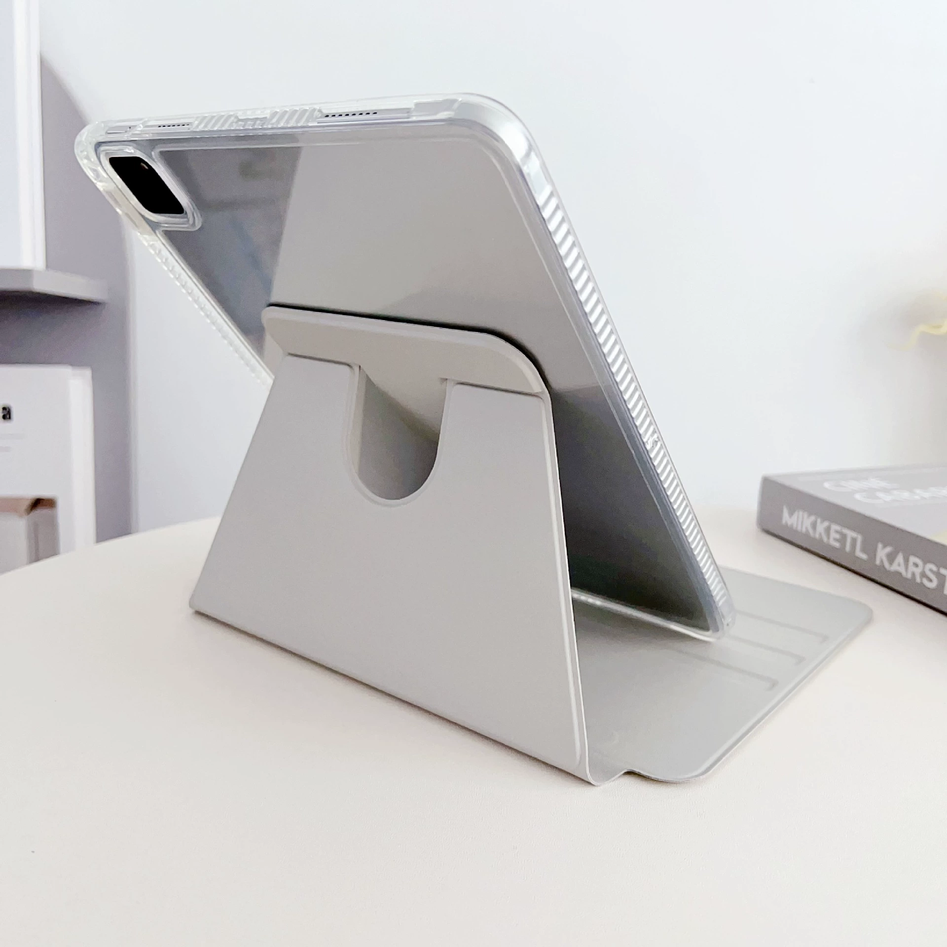 Подходит для Apple iPad 10.2 высокопрозрачный поворотный чехол-книжка с подставкой, набор для iPad10, Air4/5, Samsung S9