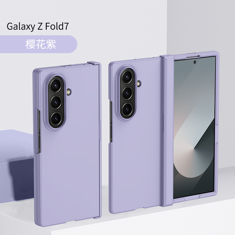 Samsung Z Fold 30% off スタック携帯電話ケース、つや消し肌の感触、中央軸ヒンジ、オールインクルーシブ Fold6 落下防止保護カバーに適しています。|undefined