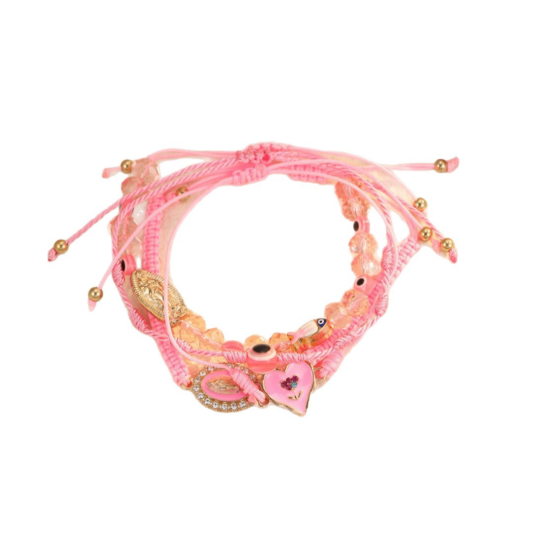 Vintage armband set med jungfru maria och öga 4 delar_voghion.com