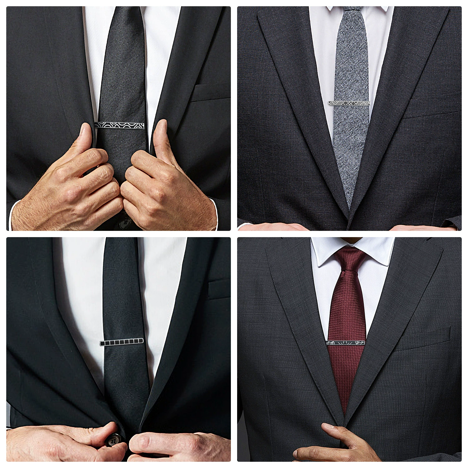 戴丽 Black enamel, tie, retro fashionable set, accessory