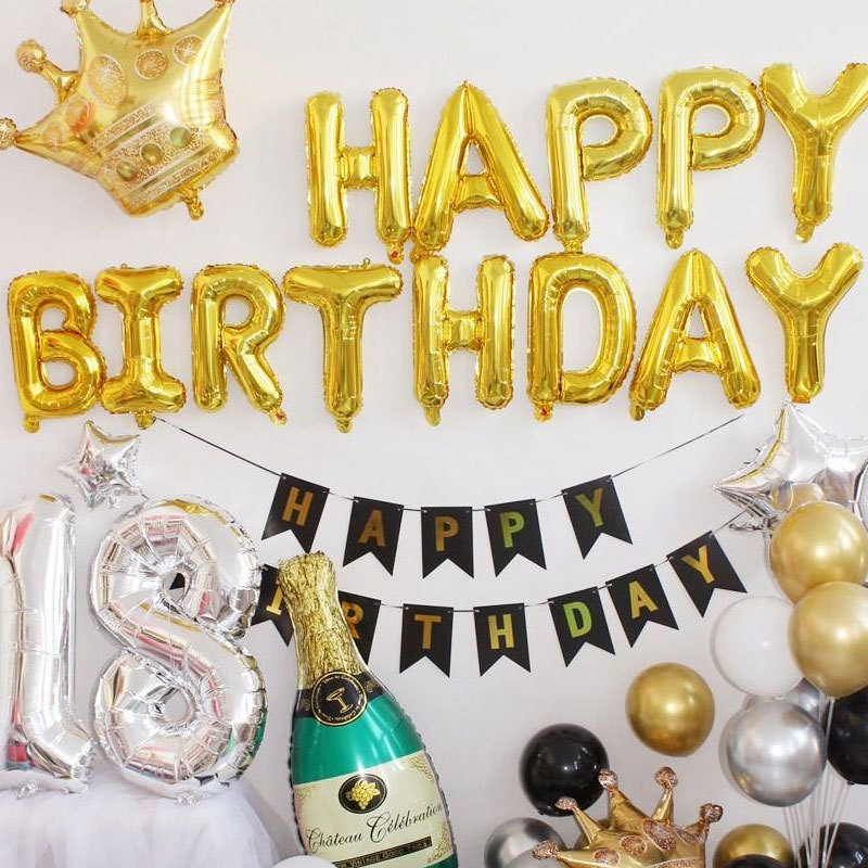 En stock carta globo de aluminio 18 pulgadas cuerpo de grasa fiesta de cumpleaños globo de aluminio lugar diseño de papel de aluminio globo caliente venta