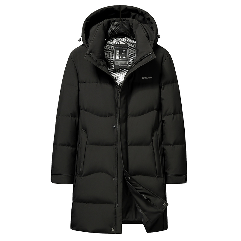 Una chaqueta de plumón de invierno para hombres medianos y largos, más grueso y caliente, 2025 nuevo chaqueta de hombre extraíble. image 5
