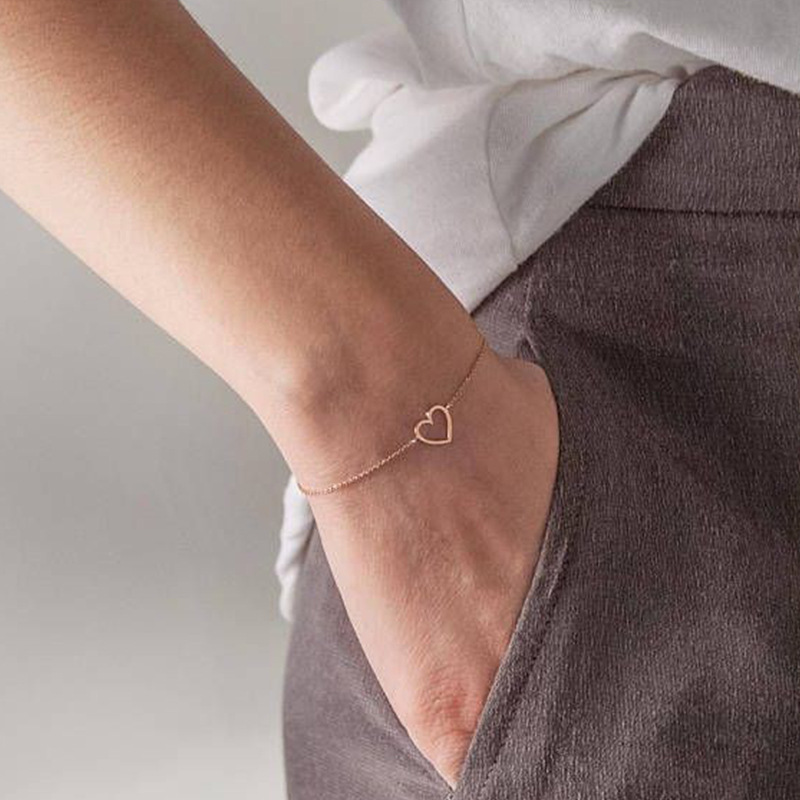 Einfacher Stil Herzform Legierung Überzug Frau Armbänder display picture 1