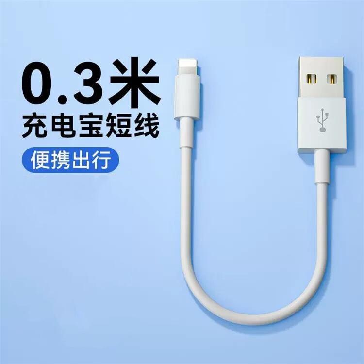 Suitable for Apple PD data line USB portable charging treasure short line with machine line charging wire Apple short line 30cm
