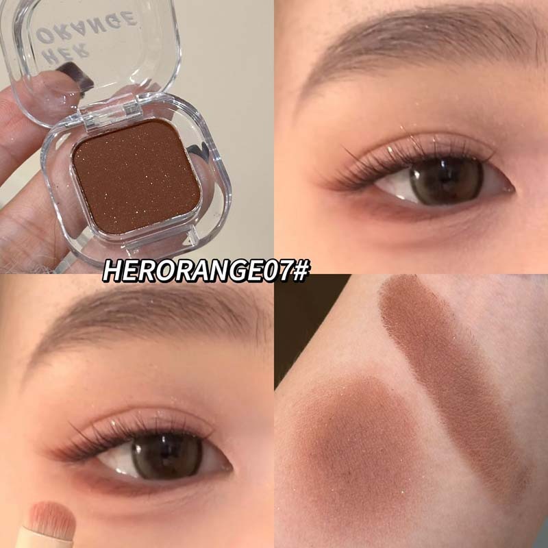 HERORANGE~小さな白い花モノクロアイシャドウ真珠光沢のある微細な輝き低彩度マットコントゥアリングマルチアイシャドウパレット|undefined