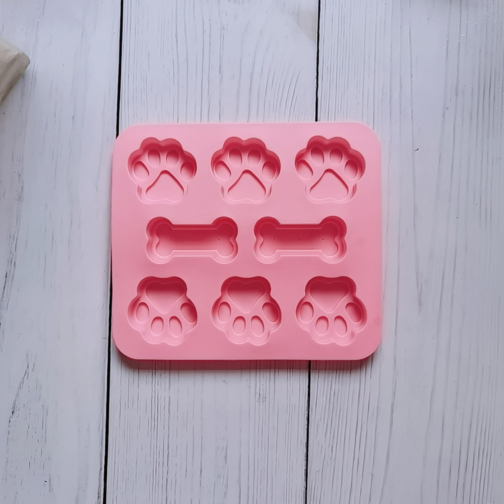 6 huesos de garra de gato 78 molde de silicona pastel helado pudín molde de postre jabón utensilios de cocción