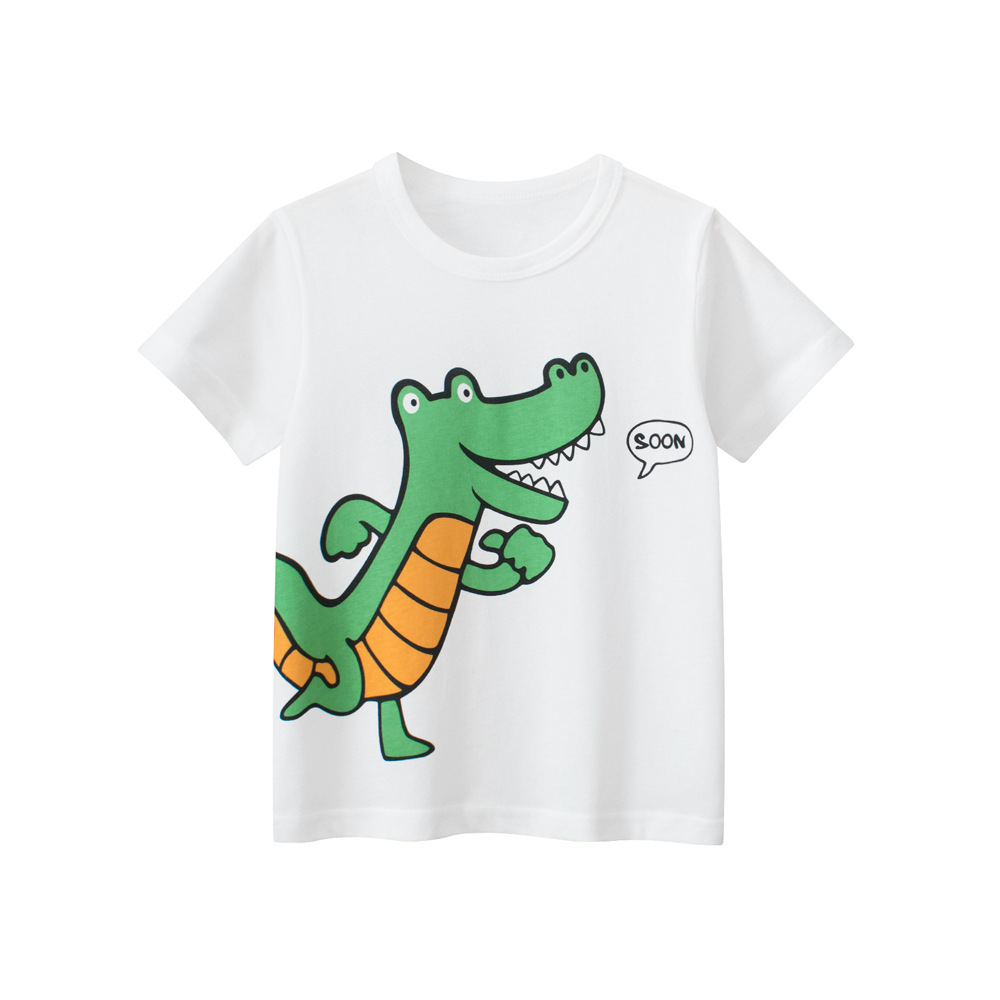 27kids niños verano nuevo estilo 2025 hombres y bebés camiseta manga corta dibujos animados versión coreana top ropa una pieza de pelo